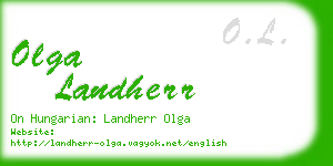 olga landherr business card